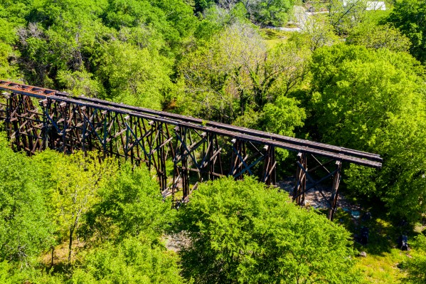 REM Murmur Railroad Trestle Aerial View   Athens GA 0873 by Sanjeev Singhal